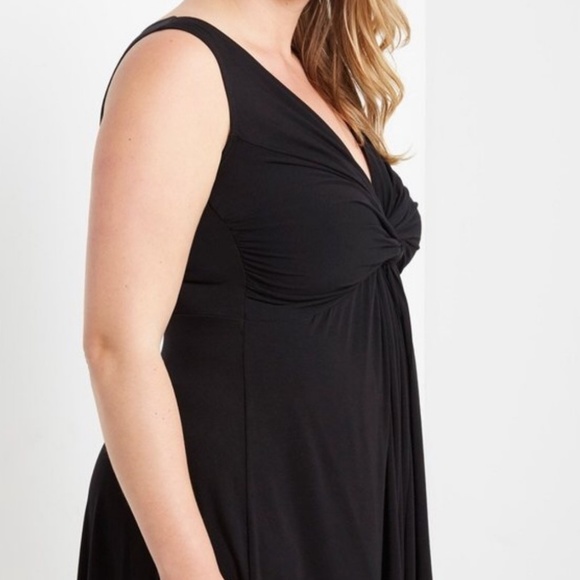 Black Twist Jersey dress - Last 1 - 1X - Picture 2 of 6