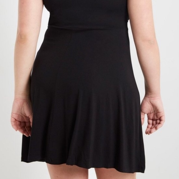Black Twist Jersey dress - Last 1 - 1X - Picture 5 of 6