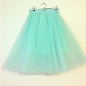 Mint Green Tulle Skirt