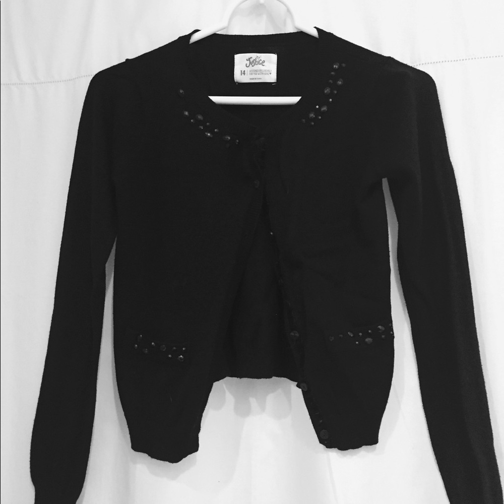 Black Justice Sweater with Jems