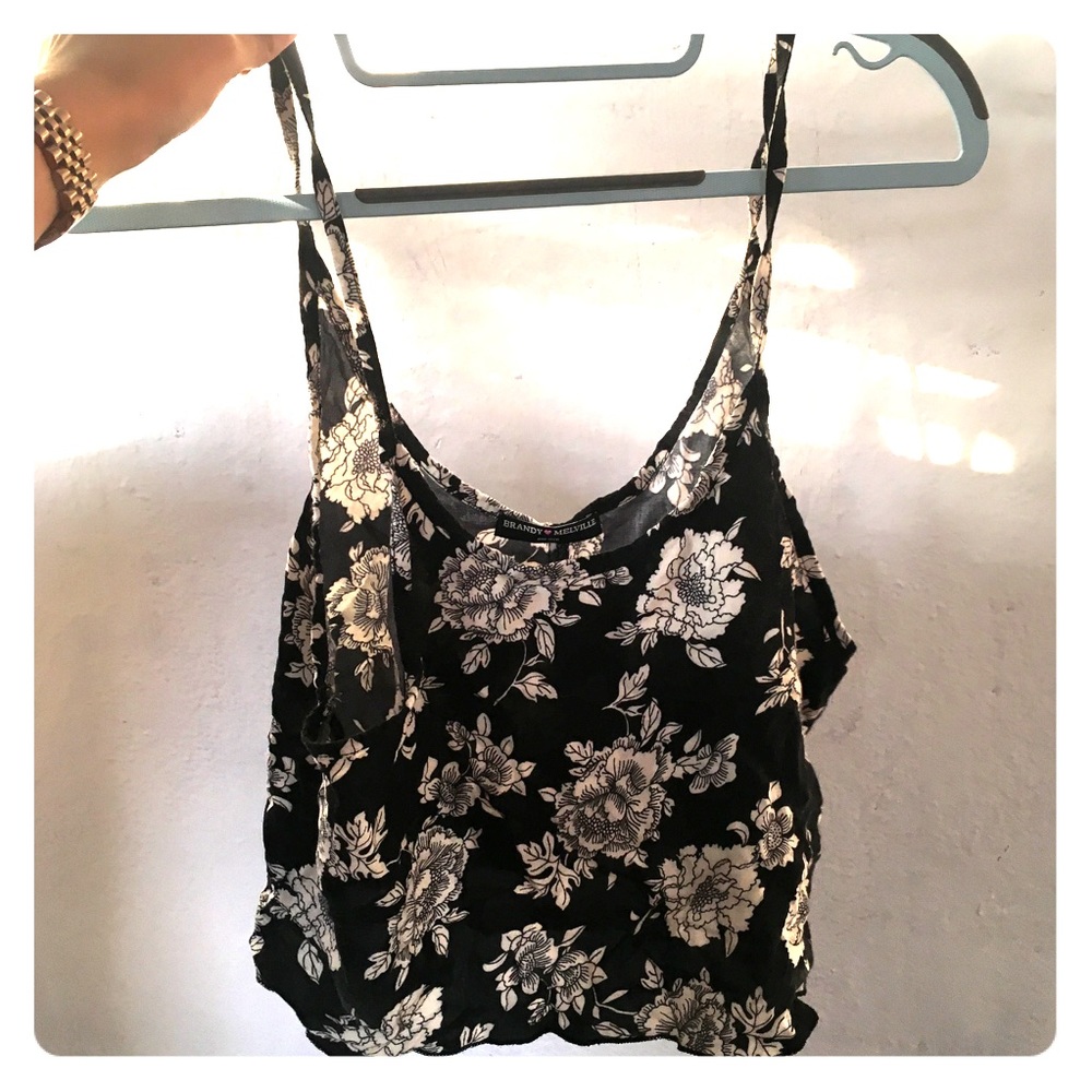 BRANDY MELVILLE FLORAL CROP TANK