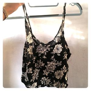 BRANDY MELVILLE FLORAL CROP TANK