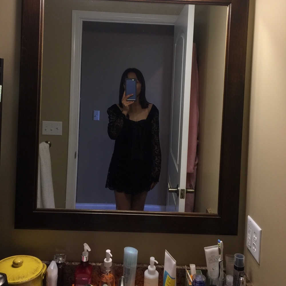 Black lace top - new, never worn