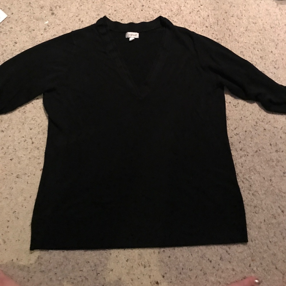 Plus Size Black V-Neck Sweater - Size 26/28