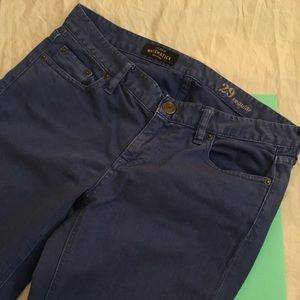 J Crew colored matchstick jean in blue