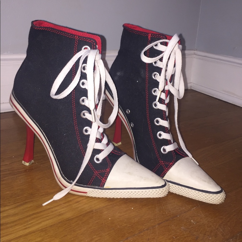 High Heel Sneakers Tennis Shoes Converse Inspired