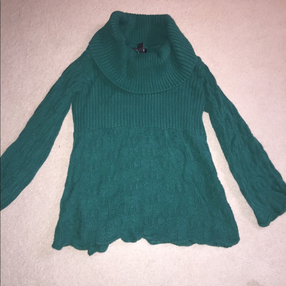 Chunky neck fall sweater