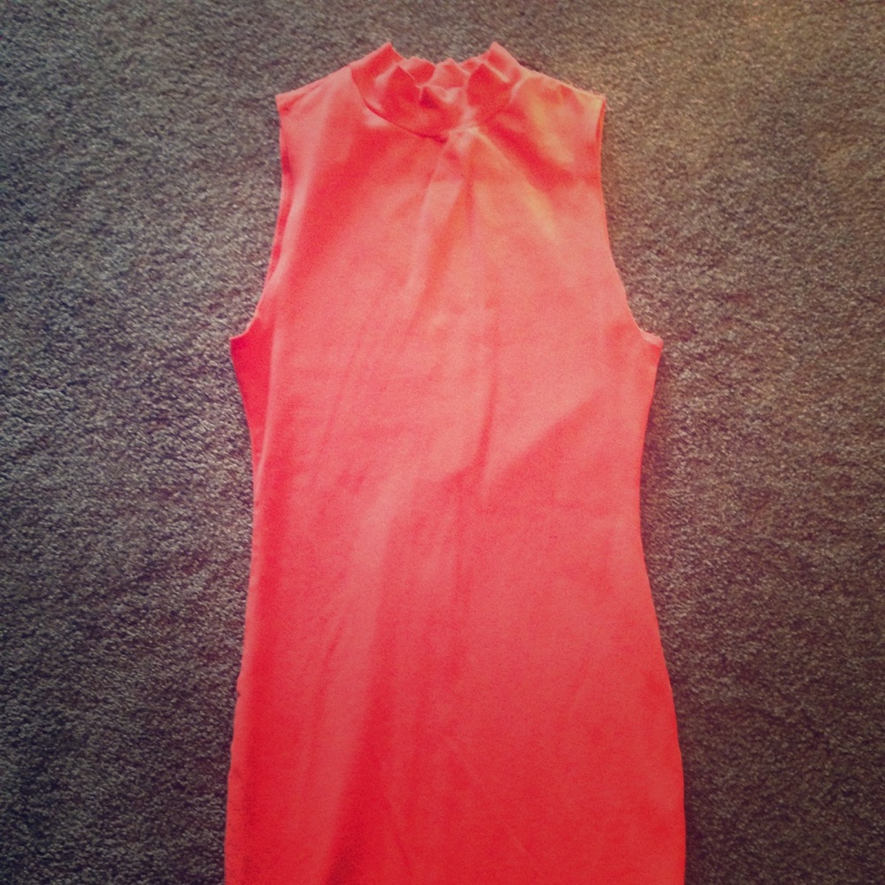 American Apparel Mock Neck Tank Dress Keyhole