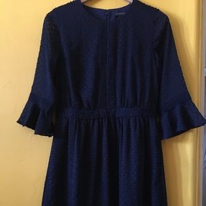 Banana republic navy bell sleeved dress