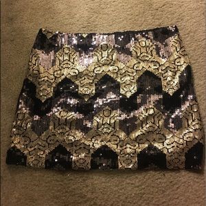 Sequined mini skirt