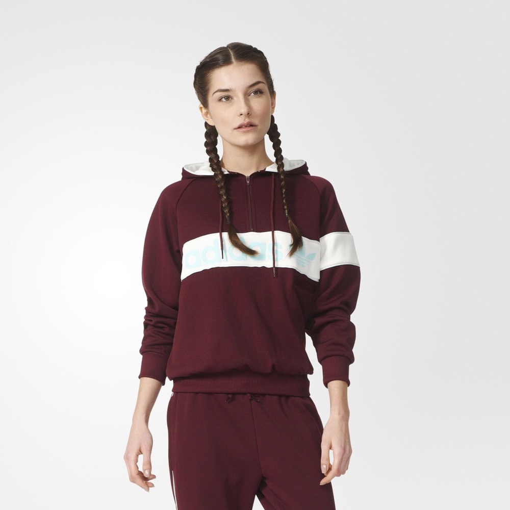 Brand new Adidas NY 1986 half zip hoodie