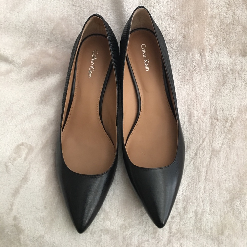 Calvin Klein black kitten heels
