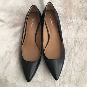 Calvin Klein black kitten heels