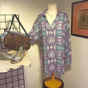 Foxcroft Button Down Long Sleeve NWOT Blouse 20W