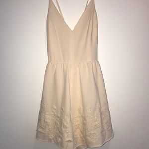 NWT Ivory embroider romper
