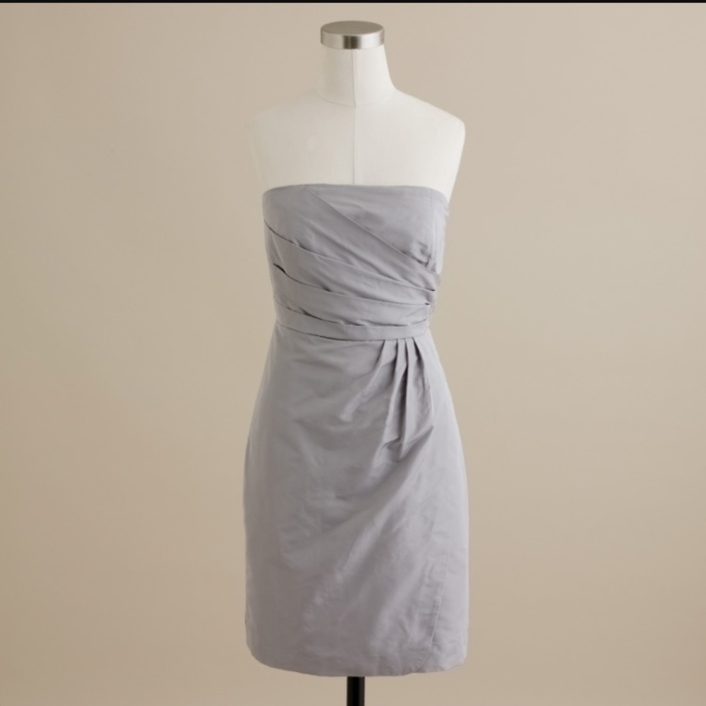 JCrew Selma bridesmaid dress, lavender-grey