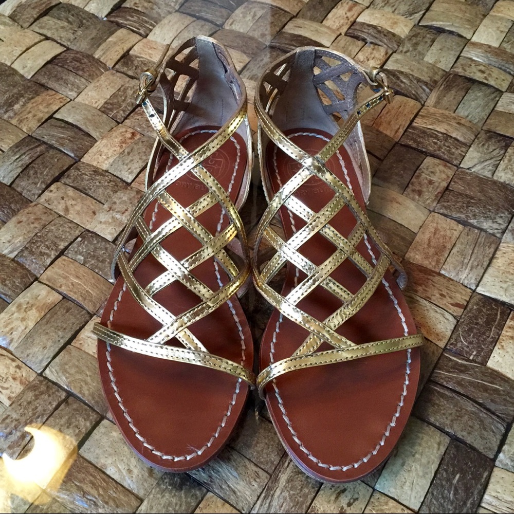 Tory Burch gold sandals Size 5