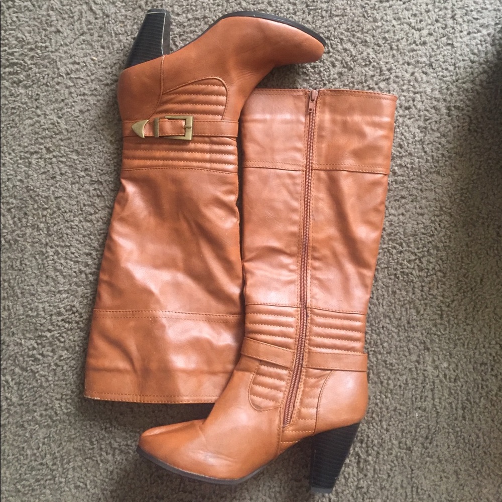 Knee High Camel Colored Boots