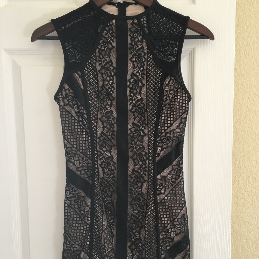 Mini Fitted Floral Lace Dress
