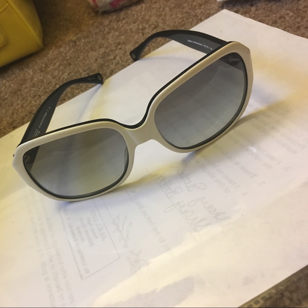 Authentic white and black coach sunglasses