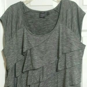 Scoop neck ruffled top