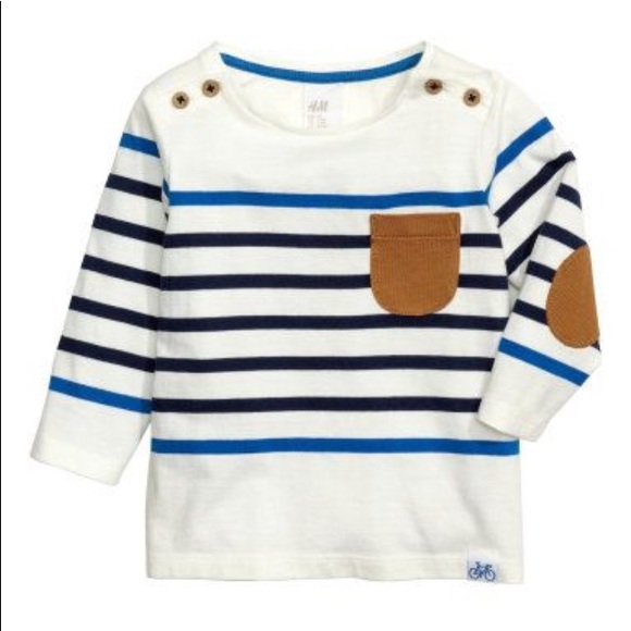 H&M Baby Boy Long-sleeved T-shirt With Elbow Patch - Picture 7 of 8