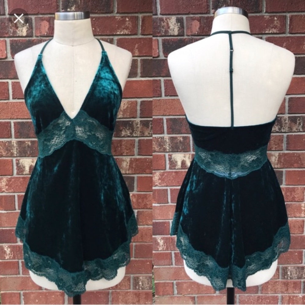 Free people lace velvet tank