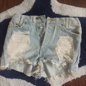 Brandy Melville distressed shorts
