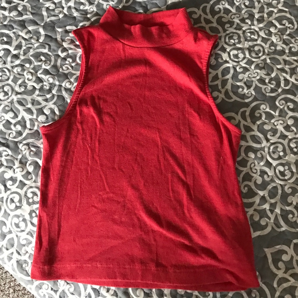 *BARELY WORN* H&M Ribbed Sleevless Turtleneck Top