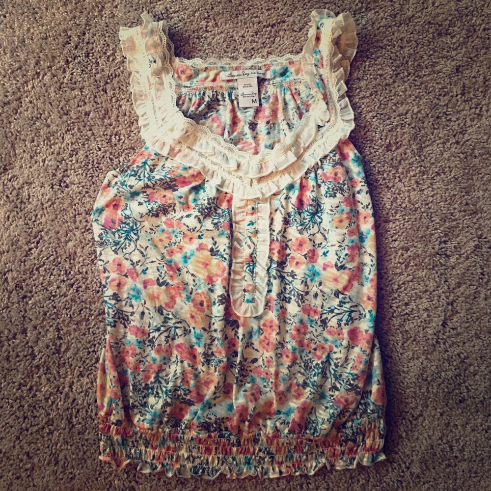 Cute floral summer tank
