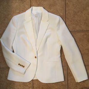 J.Crew Factory crepe white blazer