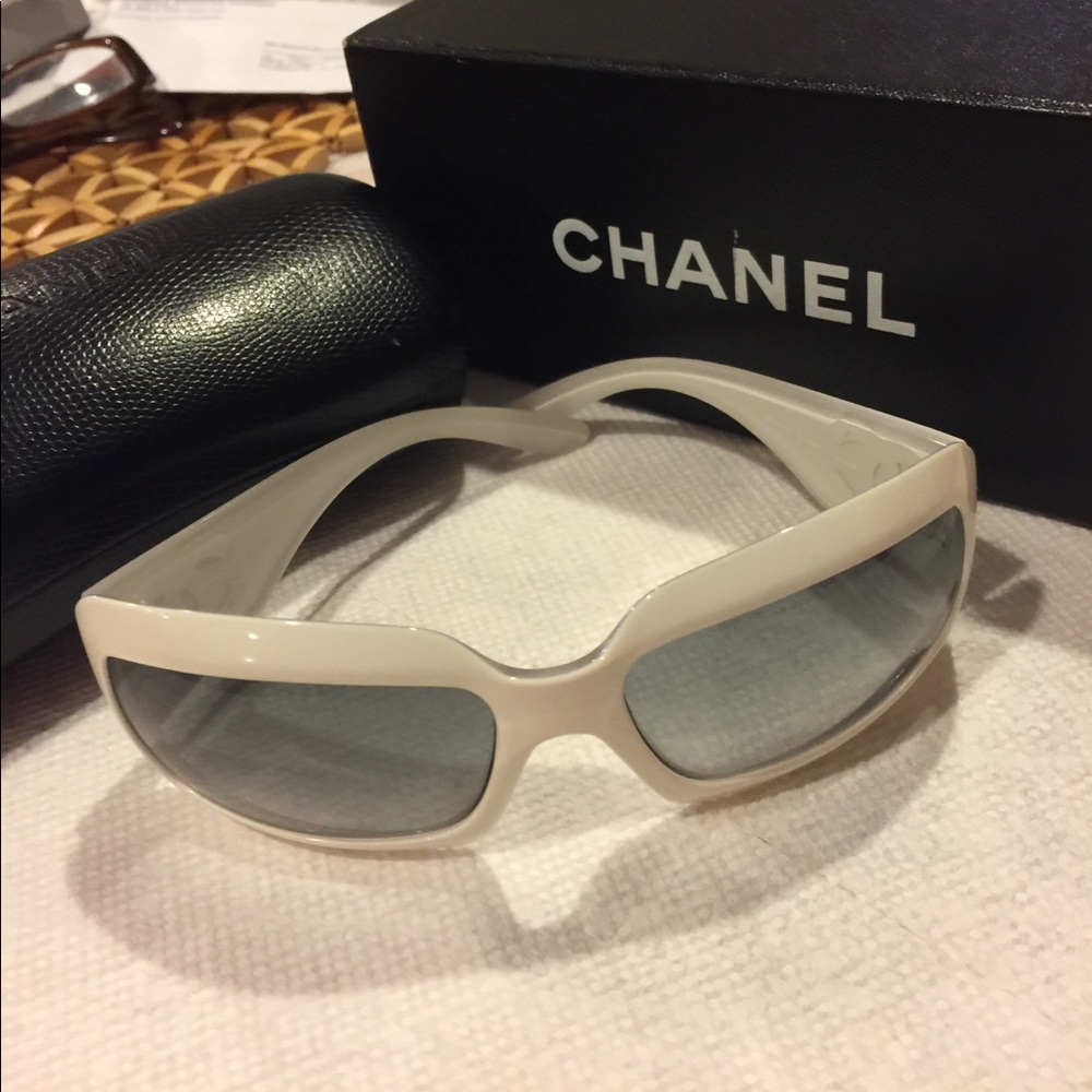 Authentic Chanel sunglasses white