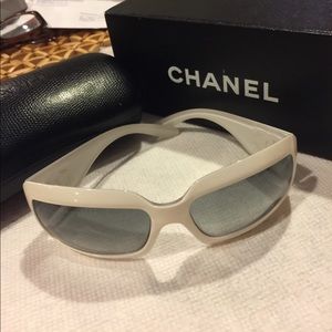 Authentic Chanel sunglasses white