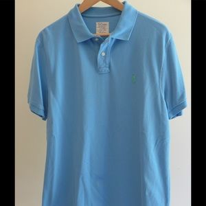 Men's Light Blue J. Crew Polo-X-Large