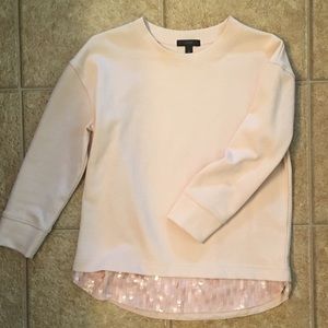 J.Crew sweatshirt with sequin underlay