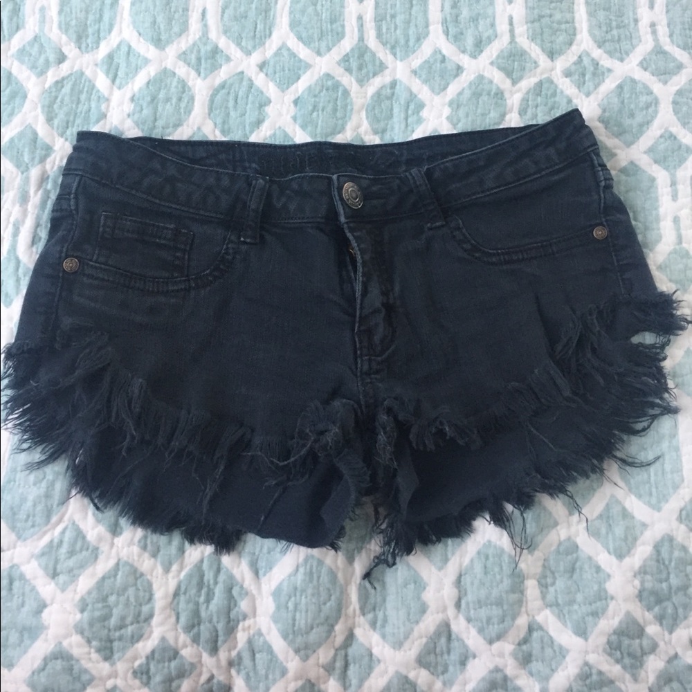 Black Denim Shorts