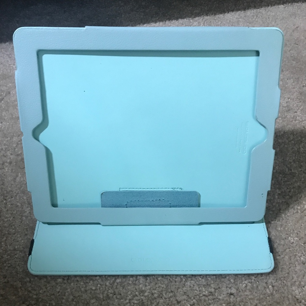 Mint blue iPad case