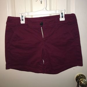 maroon shorts
