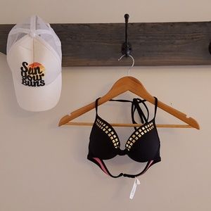 VS PINK black bikini top, XS