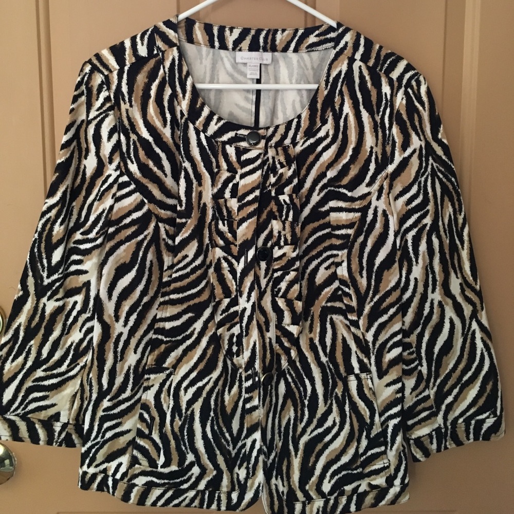 Charter Club Cotton/Spandex Blazer/Jacket