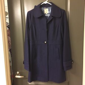 Long Navy Blue Peacoat