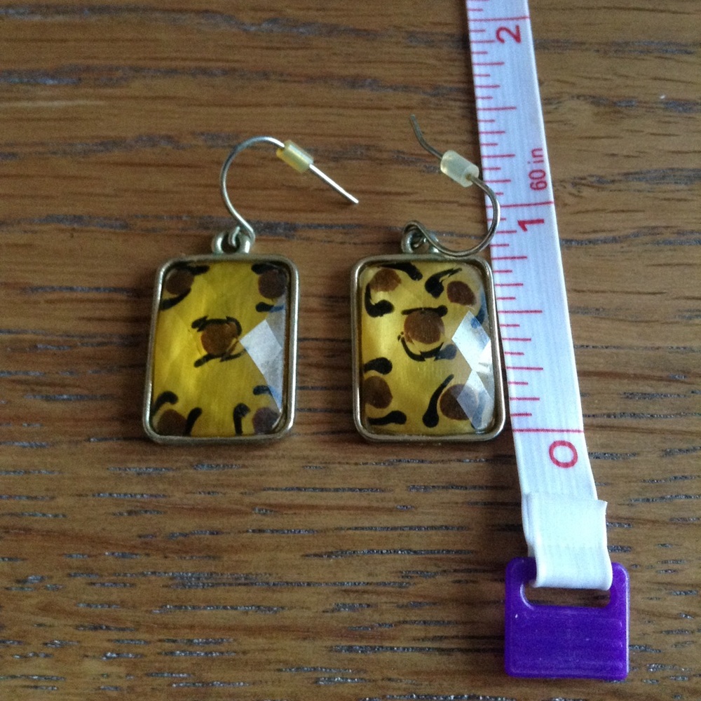 Abstract print earrings