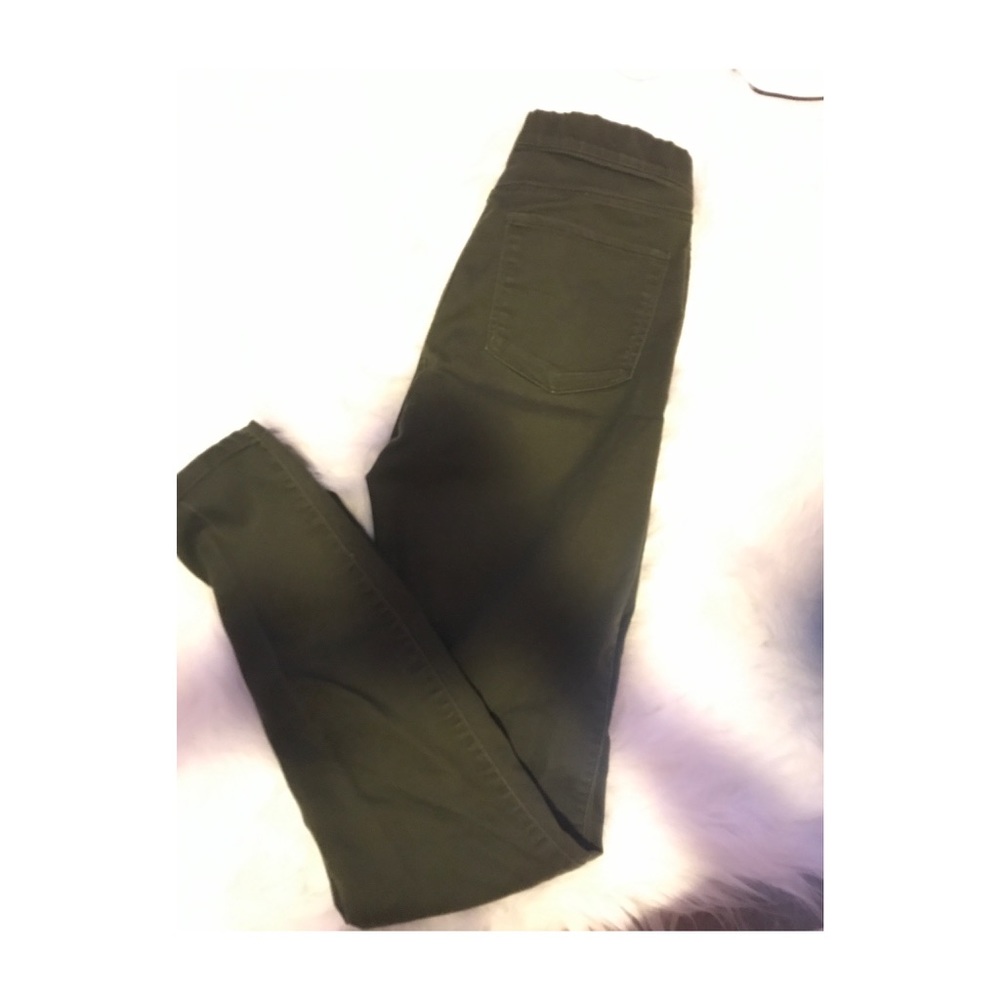 Olive green jeggings