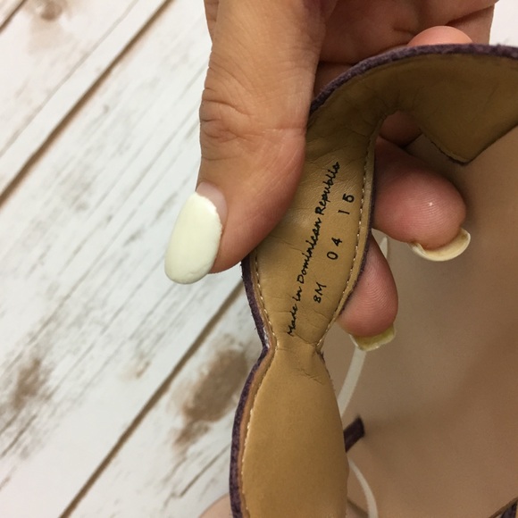 Jack Rogers Purple Lilah Croc Embossed Thong - Picture 4 of 6