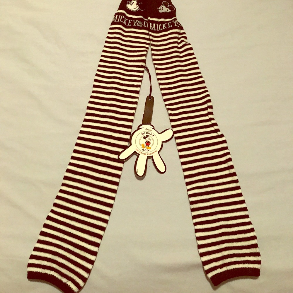 Mickey Mouse high thighs striped stockings