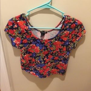 forever 21 flowered crop top