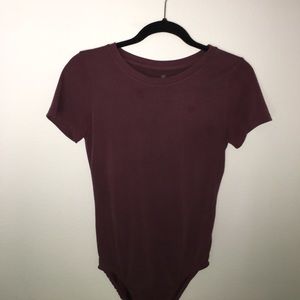 Maroon body suit worn once