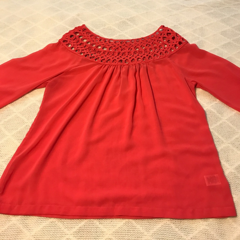 Umgee Pink Sheer Blouse