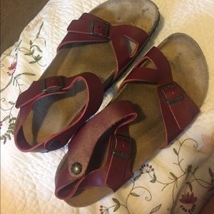 Maroon Birkenstocks