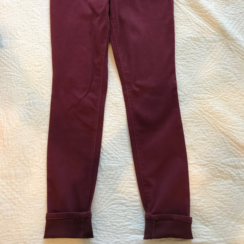 NWT Maroon Skinny Stretch Jeans